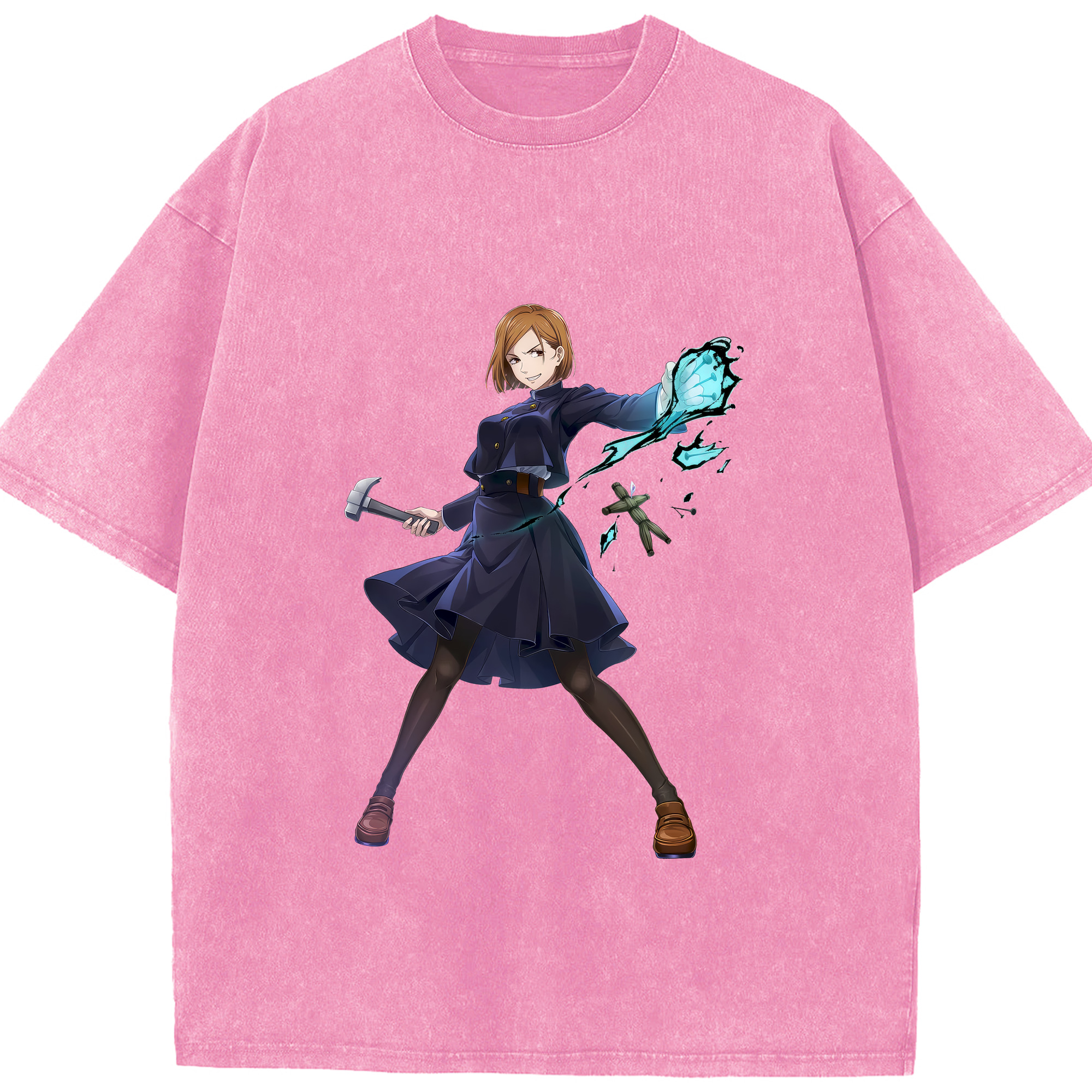 （画像用） 呪術廻戦 Jujutsu Kaisen 綿100% ヴィンテージ風 半袖Tシャツ（フロントプリント）